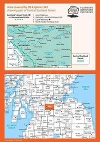 OS Explorer Map 343 - Motherwell and Coatbridge - overview