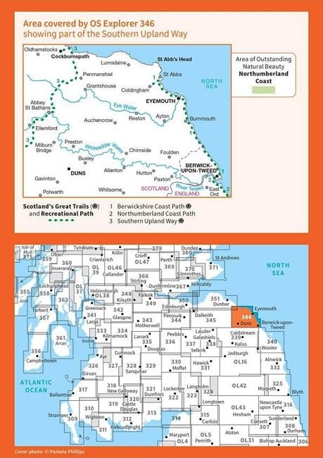 OS Explorer Map 346 - Berwick-upon-Tweed - overview