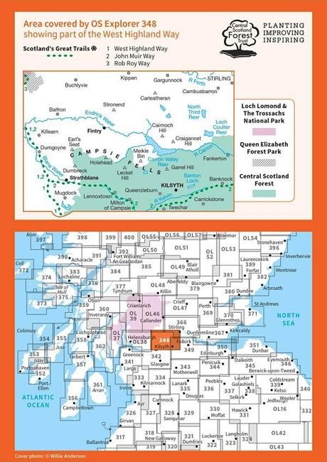 OS Explorer Map 348 - Campsie Fells - overview