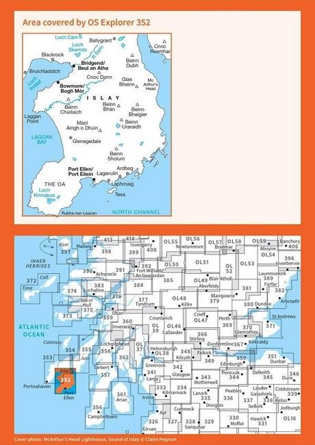 OS Explorer Map 352 - Islay South - overview