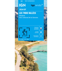 IGN 3534 OT - Les Trois Vallees and Modane Walking Map