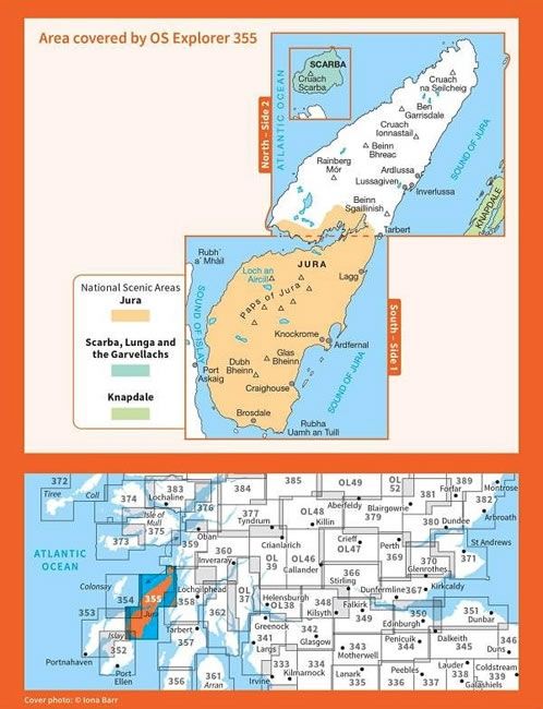 OS Explorer Map 355 - Jura and Scarba - overview