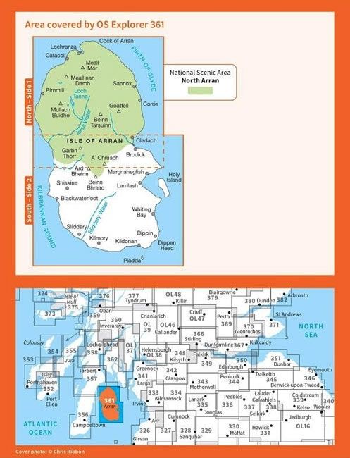 OS Explorer Map 361 - Isle of Arran - overview