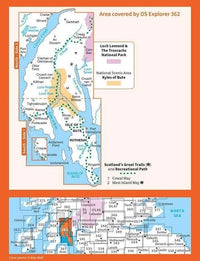 OS Explorer Map 362 - Cowal West and Isle of Bute - overview