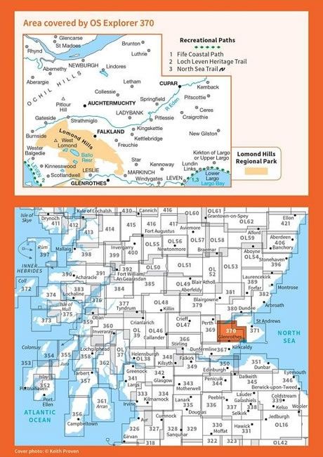 OS Explorer Map 370 - Glenrothes North and Falkland - overview