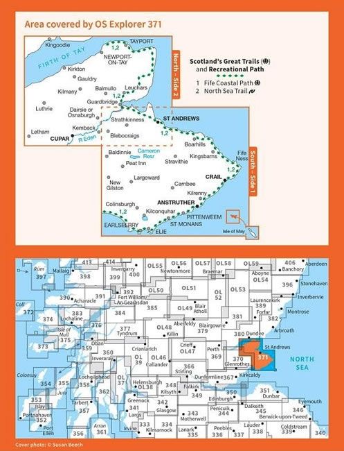 OS Explorer Map 371 - St Andrews and East Fife - overview