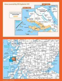 OS Explorer Map 374 - Isle of Mull North and Tobermory - overview