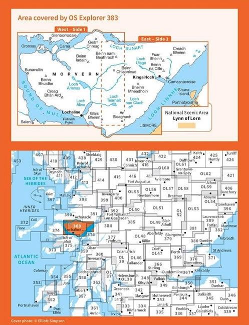 OS Explorer Map 383 - Morvern and Lochaline - overview