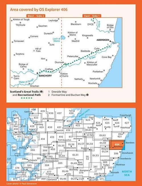 OS Explorer Map 406 - Aberdeen and Banchory - overview