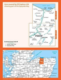 OS Explorer Map 424  - Buckie and Keith - overview