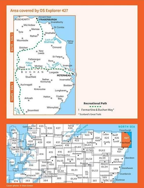 OS Explorer Map 427  - Peterhead and Fraserburgh - overview