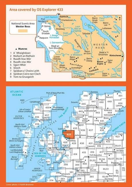 OS Explorer Map 433 - Torridon and Beinn Eighe - overview