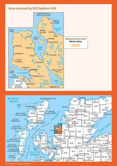 OS Explorer Map 434 - Gairloch and Loch Ewe - overview