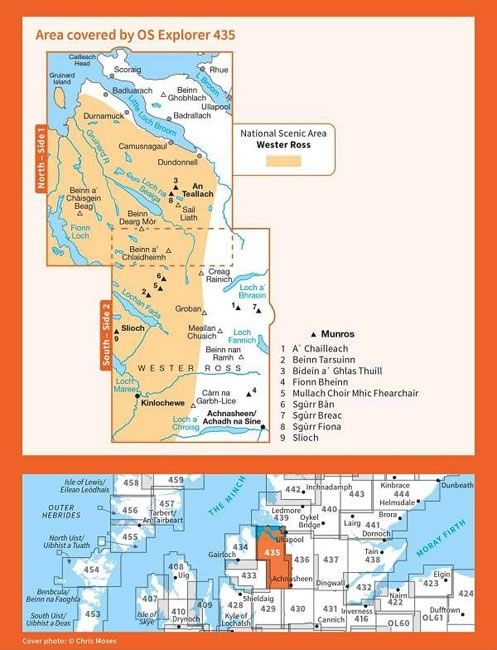 OS Explorer Map 435 - An Teallach and Slioch - overview