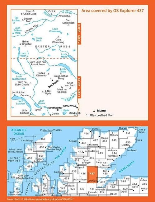 OS Explorer Map 437 - Ben Wyvis and Strathpeffer - overview