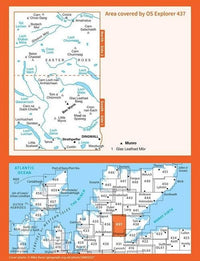 OS Explorer Map 437 - Ben Wyvis and Strathpeffer - overview