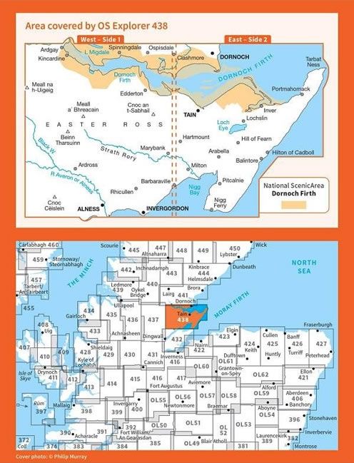 OS Explorer Map 438 - Dornoch and Tain - overview