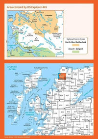 OS Explorer Map 445 - Foinaven and Arkle - overview