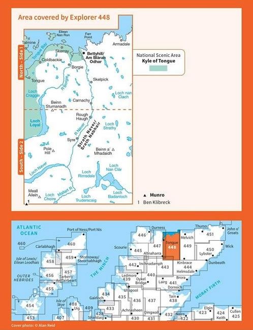 OS Explorer Map 448 - Strath Naver and Loch Loyal - overview