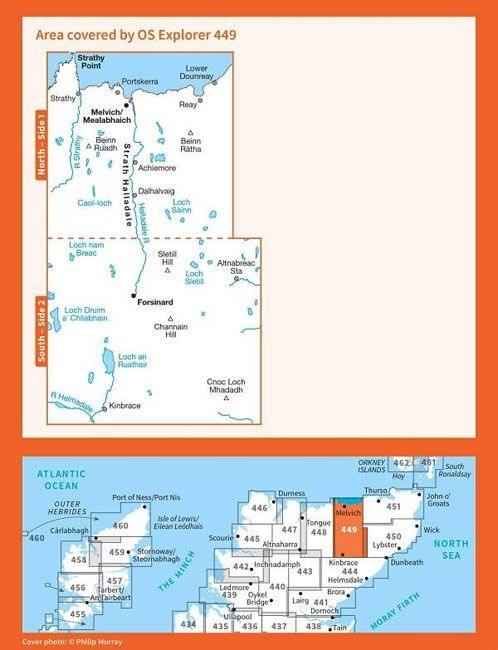 OS Explorer Map 449 - Strath Halladale and Strathy Point - overview