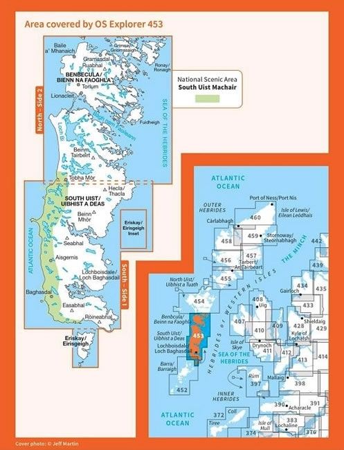 OS Explorer Map 453 - Benbecula and South Uist - overview