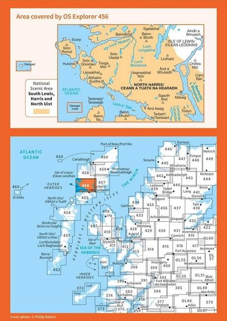 OS Explorer Map 456 - North Harris and Loch Seaforth - overview