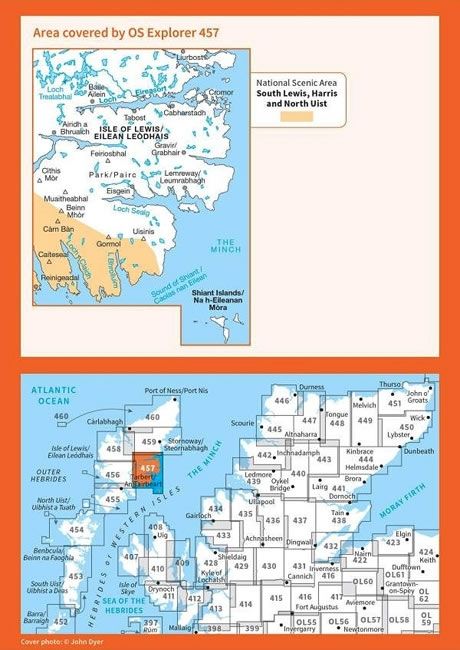 OS Explorer Map 457 - Lewis South East and London - overview