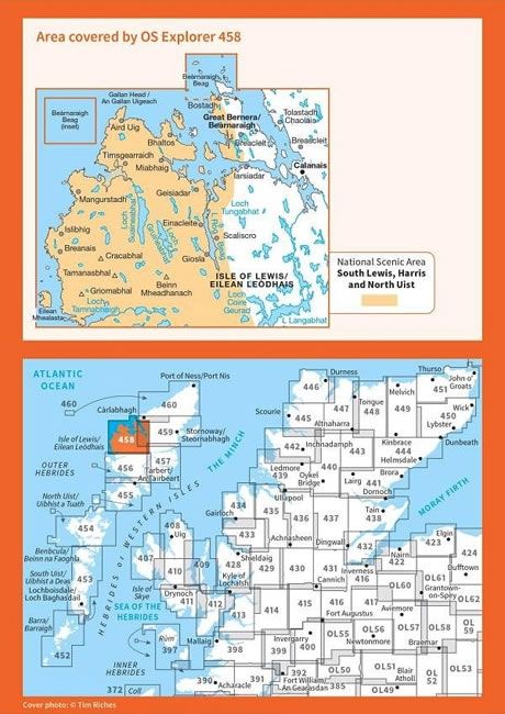 OS Explorer Map 458 - West Lewis and Callanish - overview