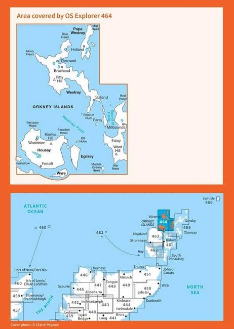 OS Explorer Map 464 - Orkney and Westray - overview