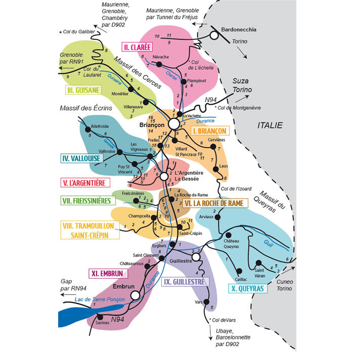 Briancon Climbs Guidebook and Topo - Areas Covered