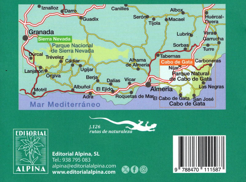 Cabo de Gata – Nijar Natural Park Walking Map - Area Overview