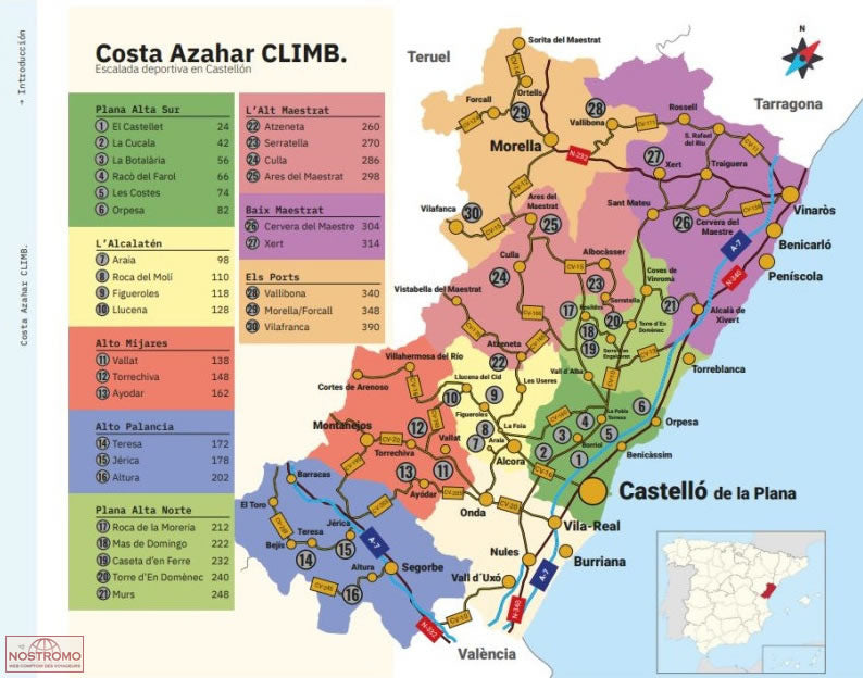 Costa Azahar Climbs Guidebook – Area Covered