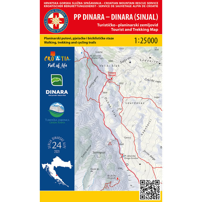 Dinara (Sinjal) Mountain Nature Park Map [24]