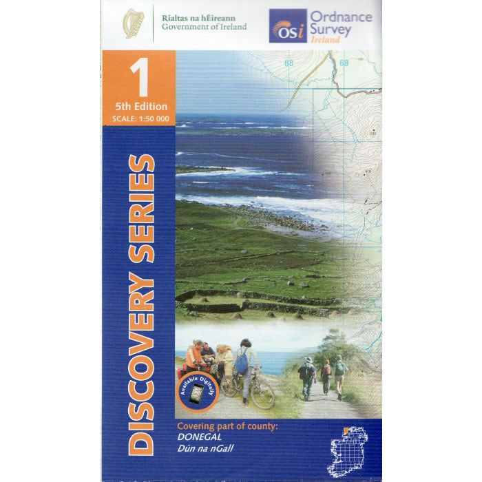 Irish Discovery Map 1, Donegal - North West