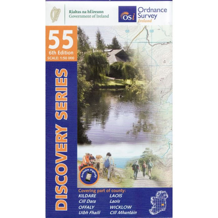 Irish Discovery Map 55, Kildare, Laois, Offaly and Wicklow