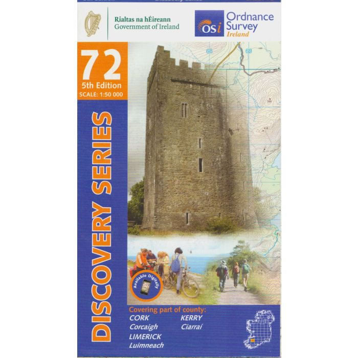 Irish Discovery Map 72, Cork, Kerry and Limerick