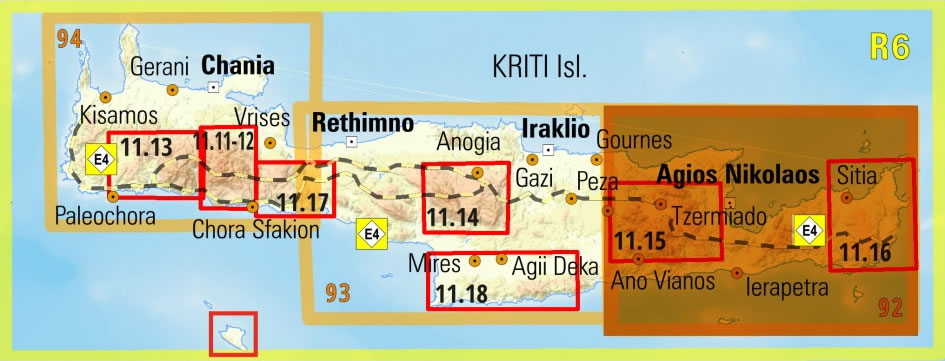 Lasithi Walking Map [92] - Eastern Crete - Area Covered