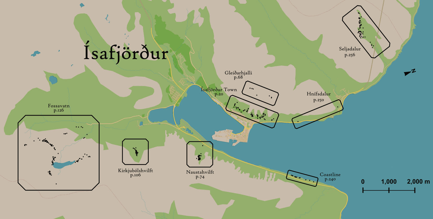Ísafjörður (Iceland) Bouldering Guidebook - Location Map