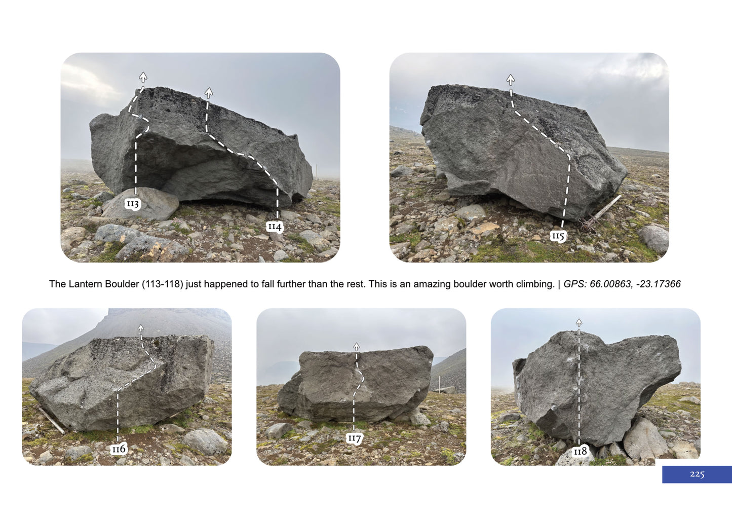 Ísafjörður (Iceland) Bouldering Guidebook - Example topo No 