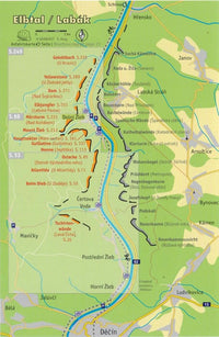 Labske Udoli Rock Climbing Guidebook – Left Bank - area covered