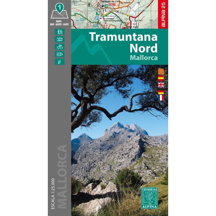 Tramuntana North Mountain Map in Mallorca