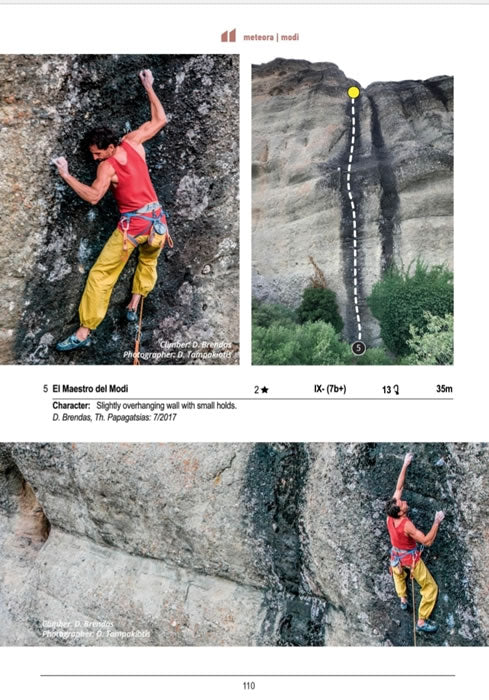 Meteora Sport Climbing Guidebook - sample page 1