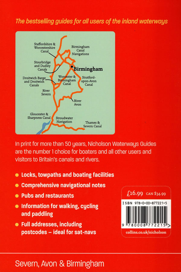 Nicholson Waterway Guide 2: Severn, Avon and Birmingham (2026 edition) - Area Covered