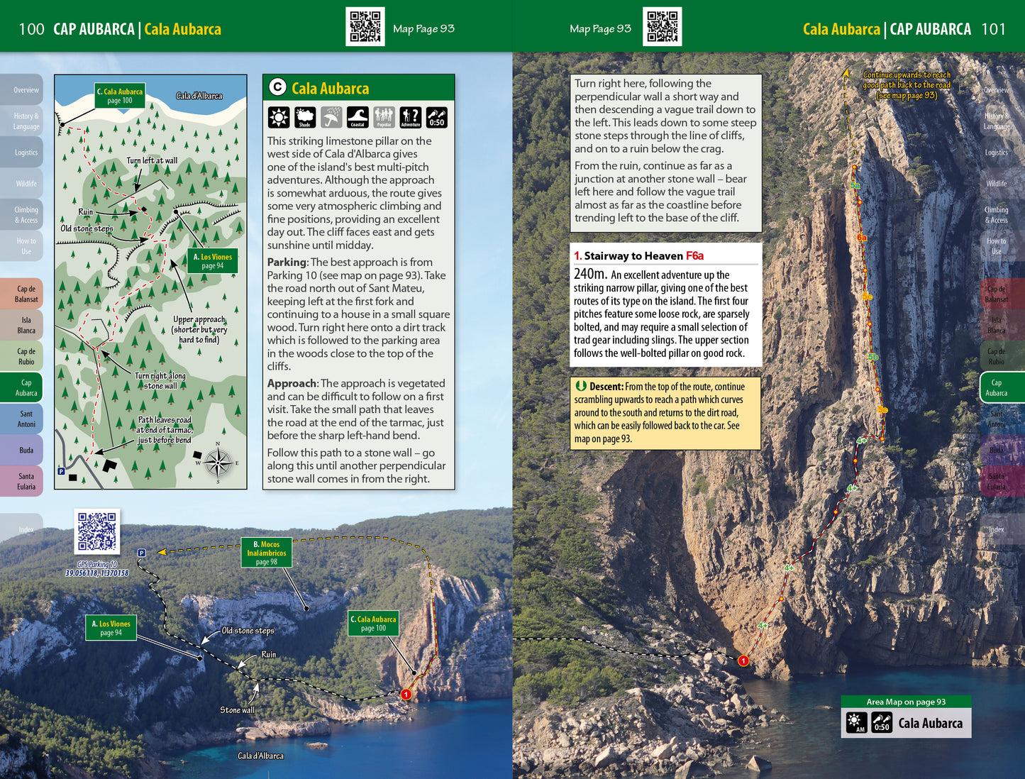 Ibiza Sport Climbs Guidebook - example topo 3
