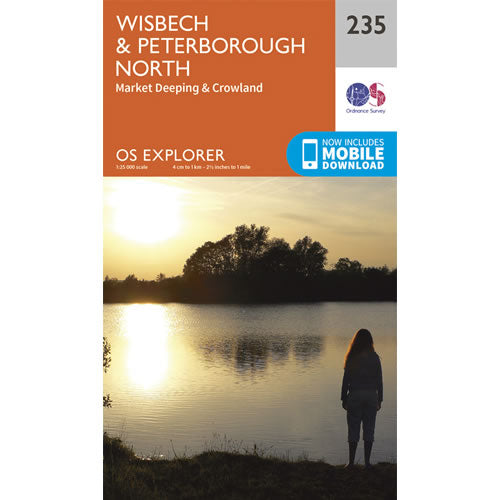 OS Explorer 235 - Wisbech and Peterborough North Map