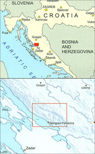 Paklenica National Park Walking and Trekking Map [18] - Area Covered
