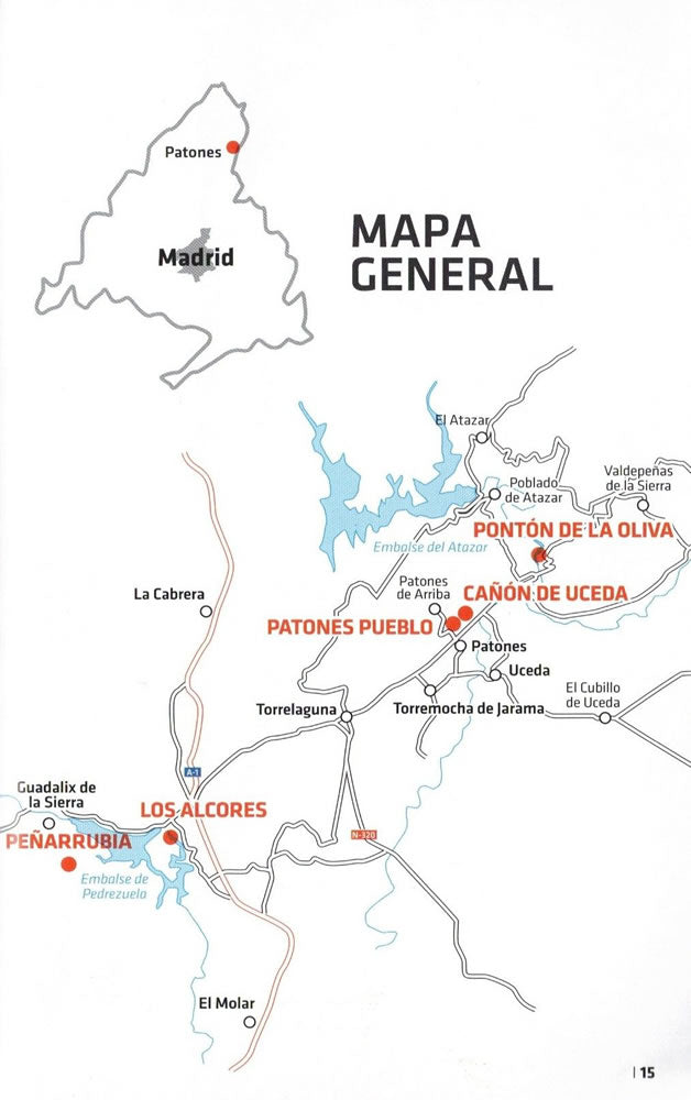 Patones Sport Climbing Guidebook and Topo  - Area Covered