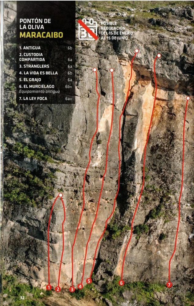 Patones Sport Climbing Guidebook and Topo -Example Topo No. 2