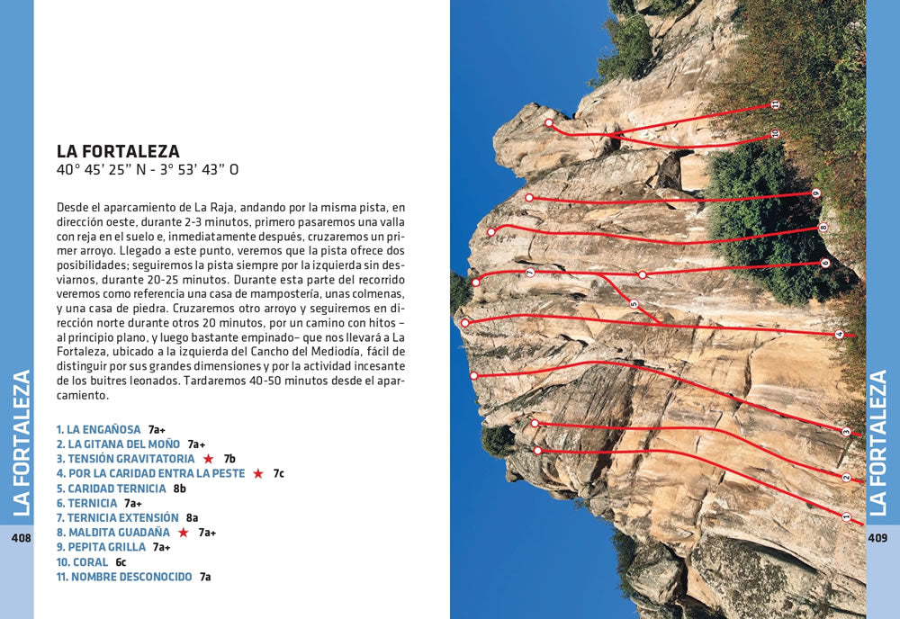 La Pedriza (Madrid) Rock Climbing Guidebook - sample topo