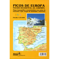 Picos de Europa Map - Western Massif (Macizo Occidental)